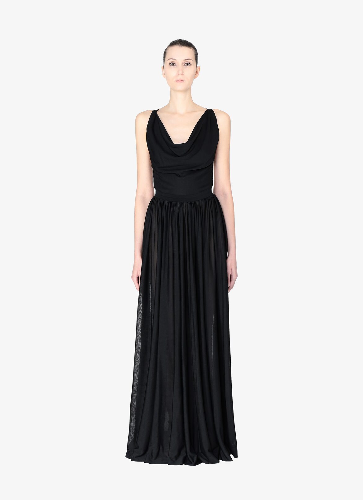 Long Open Back Dress ALAÏA BLACK LONG OPEN BACK DRESS